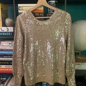 J.Crew Collection Sparkly Scoopneck Top